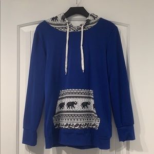 Blue Elephant Hoodie